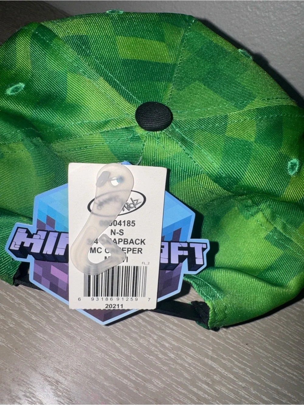 MINECRAFT Allover Print Creeper Snapback Cap- youth